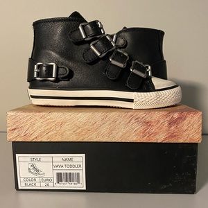 NIB Ash Vava distressed style buckle high tops